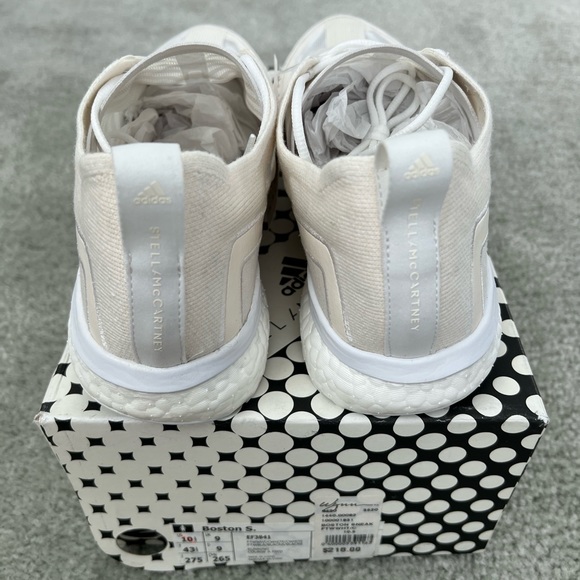 Stella McCartney Adidas Boston Sneaker Running Shoes Cream Cloud White Size 10.5 - Picture 4 of 16